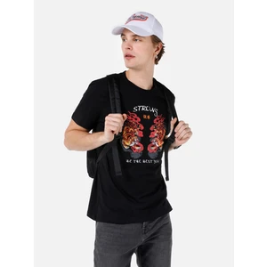 Regular Fit Yuvarlak Yaka Erkek Siyah Kısa Kol Tişört Cl1068204