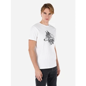 Regular Fit Yuvarlak Yaka Erkek Beyaz Kısa Kol Tişört Cl1068515