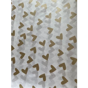 Faela Etiket Desenli Pelur 10 Adet Gold Kalp