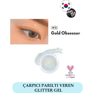 Unleashia - Get Loose Glitter Gel 4gr N°3: Gold Obesessor, Glitter Jel Far