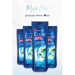 Men Şampuan Ferahlatıcı Mentol Etkisi 350 ml x 4 Adet