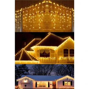 4 Metre 8 Fonksiyonlu Perde LED 96 Ledli 50X60X70CM Saçaklı Kablolu Fişli