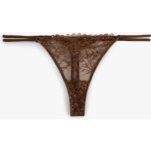 Transparan Düşük Bel Dantelli String Külot