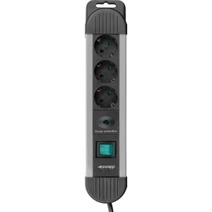 Swapp Spgks03 1.5M 3G1.5Mm2 900 Joule 3Lü Akım Kor. Gri Priz Çoklayıcı