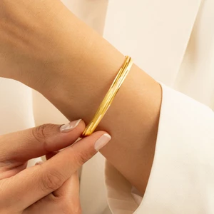 Sembol Gold 8 Ayar Sarı Altın Taşsız Bilezik – Nişan ve Evlilik Koleksiyonu, Özel Tasarım Zarif Model