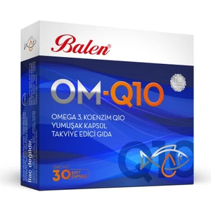 Om-Q10 Omega 3 ve Koenzim İçeren Yumuşak Kapsül 1380 Mg*30