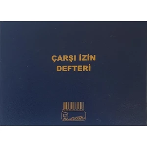 Çarşı İzin Defteri Cilt Kapak