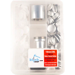 KLİNKSHOP Kumaş Kaplamalı Düğme 24BOY 15 mm Kendin Yap Kiti, Gömlek,elbise ve Giyim Için Çekiçle Uygulama Aparatları ve 100 Adet Kapsol  Düğme Takım