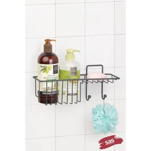 Sas Haus Banyo Düzenleyici Şampuanlık Duş Rafı Siyah Aş-01