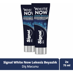 White Now Diş Macunu Lekesiz Beyazlık Etkili Leke Giderme 75 ml X2