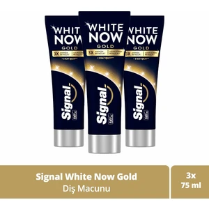 White Now Diş Macunu Gold 3 Kat Işıltı 75 ml X3