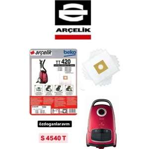 Arçelik S4540 T Süpürge Toz Torbası 10 Adet Motor Filitreli