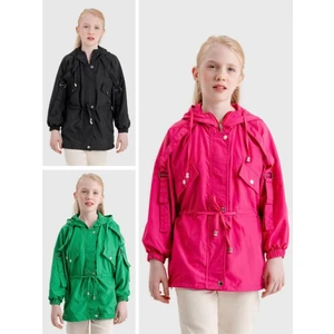 Kız Çocuk Cep Kapaklı Yağmurluk G1653