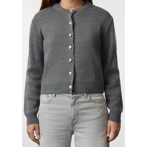 Stil Modern Kadın Regular Standart Kol Bisiklet Yaka Basic Bluz-Hırka Takım Triko Hırka