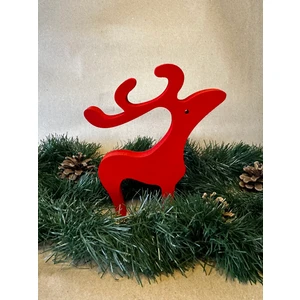 Yılbaşı Temalı Ahşap Ren Geyik