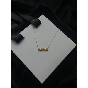 Işıltı Silver Mama (Anne) Yazılı Gümüş Kolye