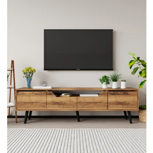 VM VERTEX MOBİLYA Roma Ahşap Ayaklı Tv Ünitesi Tv Sehpası Ceviz