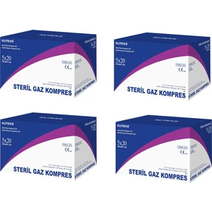 Steril Gaz Kompres Spanç 7.5cm x 7.5cm 20 Tel 4 Kutu 400 Adet - %100 Pamuk