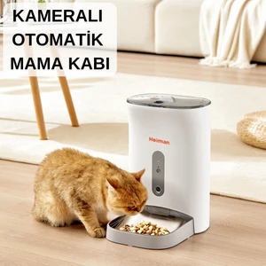 Hm-22 Wifi Kontrollu Akıllı Kameralı ve Sesli Mama Kabı - Uygulama Kontrollü