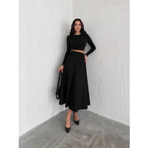 Ozy Fashion Kadın Kışlık Süet Kloş Etek UZSÜ007