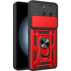 Realme 11 Pro Ile Uyumlu Kılıf Kamera Korumalı Sürgülü Yüzüklü Standlı Tank