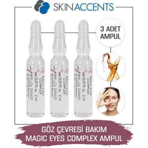 Skin Accents Göz Çevresi Bakım Ampul Magic Eyes Complex Cilt Serumu 3 Adet Dermaroller Dermapen Serum