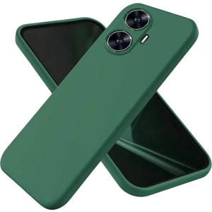 Realme C55 Uyumlu Silikon Kılıf - Kamera Korumalı Esnek Pastel Renk Kapak - Yeşil