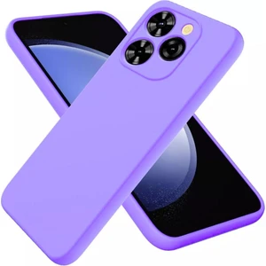 Tecno Spark 20 Pro Uyumlu Silikon Kılıf - Kamera Korumalı Esnek Pastel Renk Kapak - Lila