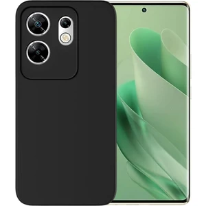Infinix Zero 30 4G Uyumlu Silikon Kılıf - Kamera Korumalı Esnek Pastel Renk Kapak - Siyah