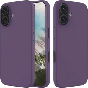 Apple iPhone 16 Uyumlu Silikon Kılıf - Pastel Renk Tonu Esnek Tam Koruma Kapak - Mor