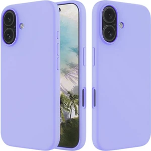Apple iPhone 16 Uyumlu Silikon Kılıf - Pastel Renk Tonu Esnek Tam Koruma Kapak - Lila
