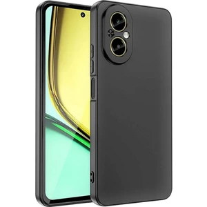 Realme C67 Uyumlu Silikon Kılıf - Kamera Korumalı Esnek Pastel Renk Kapak - Siyah