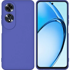 Oppo A60 Uyumlu Silikon Kılıf - Kamera Korumalı Esnek Pastel Renk Kapak - Lacivert