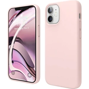 Apple iPhone 12 Uyumlu Silikon Kılıf - Pastel Renk Tonu Esnek Tam Koruma Kapak - Pudra Pembe