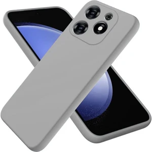 Tecno Spark Go 2024 Uyumlu Silikon Kılıf - Kamera Korumalı Esnek Pastel Renk Kapak - Gri