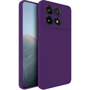 Poco X6 Pro Uyumlu Silikon Kılıf - Kamera Korumalı Esnek Pastel Renk Kapak - Mor