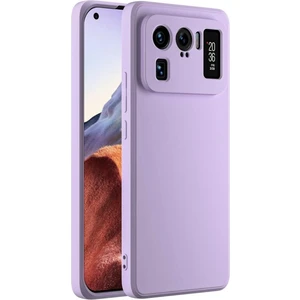 Xiaomi 11 Ultra Uyumlu Silikon Kılıf - Kamera Korumalı Esnek Pastel Renk Kapak - Lila