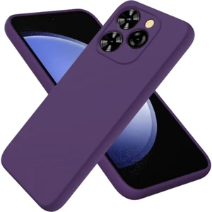 General Mobile GM Era 50 Uyumlu Silikon Kılıf - Kamera Korumalı Esnek Kapak - Mor