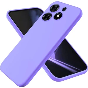 Tecno Spark 10 Pro Uyumlu Silikon Kılıf - Kamera Korumalı Esnek Pastel Renk Kapak - Lila