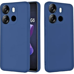 Tecno Spark Go 2023 Uyumlu Silikon Kılıf - Kamera Korumalı Esnek Pastel Renk Kapak - Lacivert