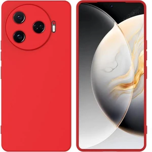Tecno Camon 30 Pro CL8 Uyumlu Silikon Kılıf - Kamera Korumalı Esnek Pastel Renk Kapak - Kırmızı