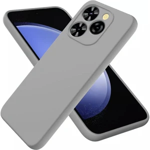 Tecno Spark 20 Pro Uyumlu Silikon Kılıf - Kamera Korumalı Esnek Pastel Renk Kapak - Gri
