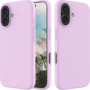 Apple iPhone 16 Uyumlu Silikon Kılıf - Pastel Renk Tonu Esnek Tam Koruma Kapak - Pudra Pembe