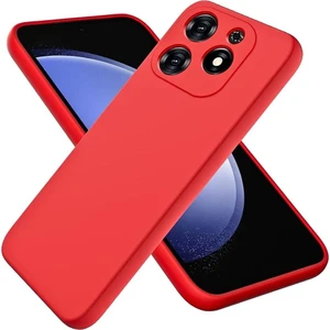 Tecno Spark Go 2024 Uyumlu Silikon Kılıf - Kamera Korumalı Esnek Pastel Renk Kapak - Kırmızı
