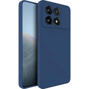 Poco X6 Pro Uyumlu Silikon Kılıf - Kamera Korumalı Esnek Pastel Renk Kapak - Lacivert