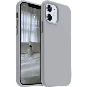 Apple iPhone 12 Mini Uyumlu Silikon Kılıf - Pastel Renk Tonu Esnek Tam Koruma Kapak - Gri