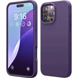 Apple iPhone 16 Pro Uyumlu Silikon Kılıf - Pastel Renk Esnek Tam Koruma Kapak - Mor