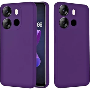 Tecno Spark Go 2023 Uyumlu Silikon Kılıf - Kamera Korumalı Esnek Pastel Renk Kapak - Mor