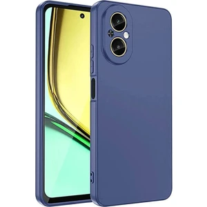 Realme 12 Lite Uyumlu Silikon Kılıf - Kamera Korumalı Esnek Pastel Renk Kapak - Lacivert