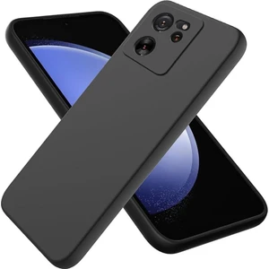 Xiaomi 13T Uyumlu Silikon Kılıf - Kamera Korumalı Esnek Pastel Renk Kapak - Siyah